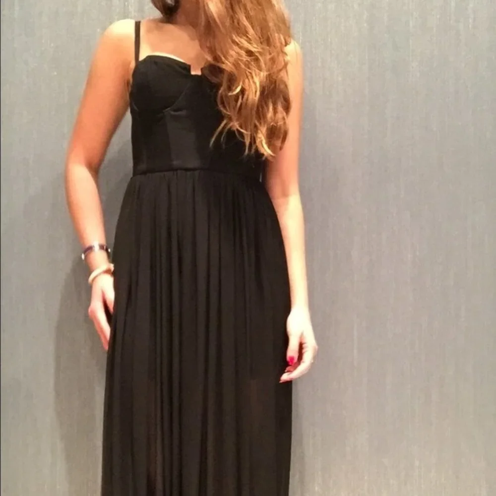 New Alice + Olivia Shakira bustier corset semisheer column gown maxi dress - Picture 1 of 15